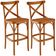 Kit 02 Banquetas Altas Cozinha Bancada Bar Sala de Jantar Ávila L02 Madeira Maciça - Lyam