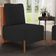 Poltrona Decorativa Sala Estar Living Pés Madeira Hungria L02 Couríssimo Camel Bouclê Preto - Lyam