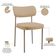 Kit 06 Cadeiras Estofadas Para Sala De Jantar Melina Base Arena L02 Linho Bege Escuro - Lyam Decor