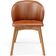 Cadeira de Jantar e Estar Living Estofada Mia L02 Couríssimo Camel - Lyam Decor