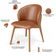 Cadeira de Jantar e Estar Living Estofada Mia L02 Couríssimo Camel - Lyam Decor