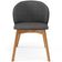 Cadeira de Jantar e Estar Living Estofada Mia L02 Linho Cinza Escuro - Lyam Decor