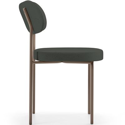 Cadeira Decorativa Sala De Jantar Melina Base Arena L02 Linho Verde Musgo - Lyam Decor
