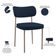Cadeira Decorativa Sala De Jantar Melina Base Arena L02 Suede Azul Marinho - Lyam Decor