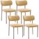 Kit 04 Cadeiras Decorativa Estofada Para Sala de Jantar Melina Base Arena L02 Couríssimo Fendi - Lyam Decor