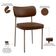 Kit 06 Cadeiras Estofadas Para Sala De Jantar Melina Base Arena L02 Couríssimo Marrom - Lyam Decor