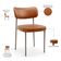 Kit 04 Cadeiras Decorativa Estofada Para Sala de Jantar Melina Base Arena L02 Couríssimo Camel - Lyam Decor