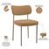 Kit 06 Cadeiras Estofadas Para Sala De Jantar Melina Base Arena L02 Bouclê Mostarda - Lyam Decor