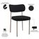 Kit 06 Cadeiras Estofadas Para Sala De Jantar Melina Base Arena L02 Suede Preto - Lyam Decor
