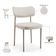 Kit 08 Cadeiras Estofadas Para Sala De Jantar Melina Base Arena L02 Linho Cru - Lyam Decor