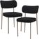 Kit 02 Cadeiras Para Sala De Jantar Melina Base Arena L02 Suede Preto - Lyam Decor