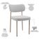 Kit 08 Cadeiras Estofadas Para Sala De Jantar Melina Base Arena L02 Bouclê Cinza - Lyam Decor