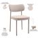 Cadeira Decorativa Sala De Jantar Melina Base Arena L02 Suede Bege - Lyam Decor