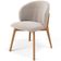 Cadeira de Jantar e Estar Living Estofada Mia L02 Bouclê Bege - Lyam Decor