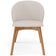 Kit 06 Cadeiras de Jantar e Estar Living Estofada Mia L02 Linho Cru - Lyam Decor