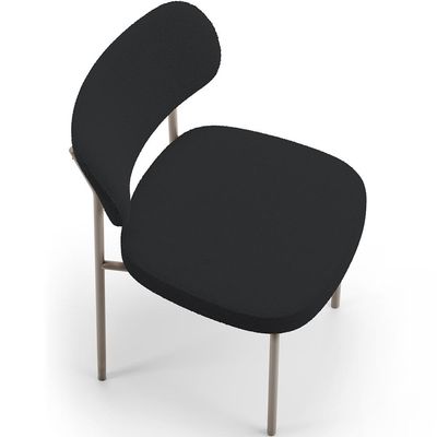 Cadeira Decorativa Sala De Jantar Melina Base Arena L02 Bouclê Preto - Lyam Decor