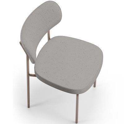 Cadeira Decorativa Sala De Jantar Melina Base Arena L02 Linho Cinza - Lyam Decor
