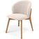 Cadeira de Jantar e Estar Living Estofada Mia L02 Suede Bege - Lyam Decor