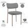 Cadeira Decorativa Sala De Jantar Melina Base Arena L02 Linho Cinza Escuro - Lyam Decor