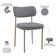 Kit 04 Cadeiras Decorativa Estofada Para Sala de Jantar Melina Base Arena L02 Suede Cinza - Lyam Decor