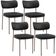 Kit 04 Cadeiras Decorativa Estofada Para Sala de Jantar Melina Base Arena L02 Couríssimo Preto - Lyam Decor