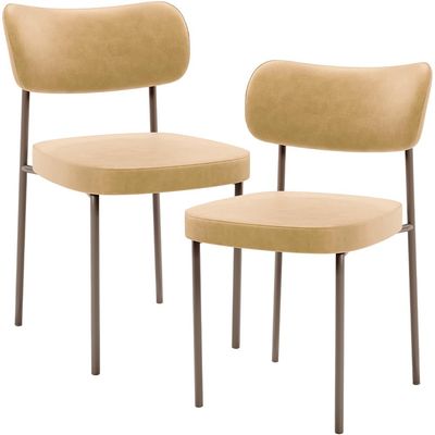 Kit 02 Cadeiras Para Sala De Jantar Melina Base Arena L02 Couríssimo Fendi - Lyam Decor