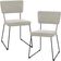 Kit 02 Cadeiras Decorativas Estofada Base De Aço Allana L02 Bouclê Creme - Lyam Decor