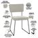 Kit 02 Cadeiras Decorativas Estofada Base De Aço Allana L02 Bouclê Creme - Lyam Decor