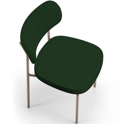 Kit 06 Cadeiras Estofadas Para Sala De Jantar Melina Base Arena L02 Suede Verde Musgo - Lyam Decor
