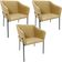 Kit 3 Cadeiras Para Sala de Jantar Estar Living Olívia L02 Couríssimo Fendi - Lyam Decor