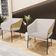 Kit 2 Cadeiras Para Sala de Jantar Estar Living Olívia L02 Linho Cru Couríssimo Fendi - Lyam Decor