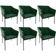 Kit 6 Cadeiras Para Sala de Jantar Estar Living Olívia L02 Couríssimo Verde - Lyam Decor