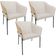 Kit 3 Cadeiras Para Sala de Jantar Estar Living Olívia L02 Linho Cru Couríssimo Fendi - Lyam Decor