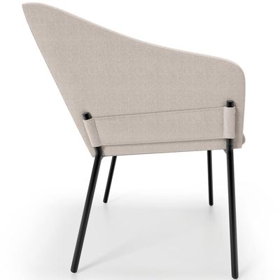 Kit 2 Cadeiras Para Sala de Jantar Estar Living Olívia L02 Bouclê Creme - Lyam Decor