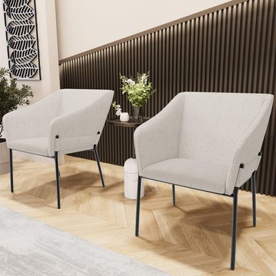 Kit 6 Cadeiras Para Sala de Jantar Estar Living Olívia L02 Linho Cru - Lyam Decor