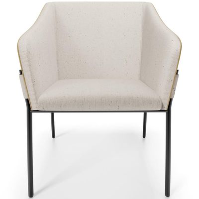 Kit 4 Cadeiras Para Sala de Jantar Estar Living Olívia L02 Linho Cru Couríssimo Fendi - Lyam Decor