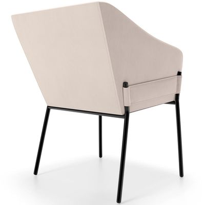 Kit 3 Cadeiras Para Sala de Jantar Estar Living Olívia L02 Suede Bege - Lyam Decor