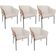 Kit 5 Cadeiras Para Sala de Jantar Estar Living Olívia L02 Linho Cru Couríssimo Camel - Lyam Decor