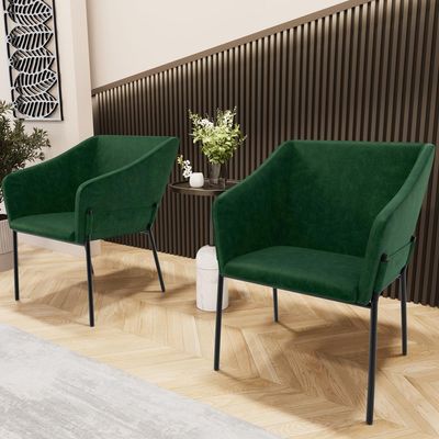 Kit 4 Cadeiras Para Sala de Jantar Estar Living Olívia L02 Couríssimo Verde - Lyam Decor