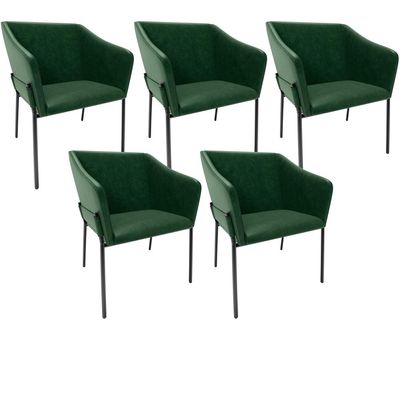Kit 4 Cadeiras Para Sala de Jantar Estar Living Olívia L02 Couríssimo Verde - Lyam Decor