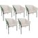 Kit 5 Cadeiras Para Sala de Jantar Estar Living Olívia L02 Linho Cru Couríssimo Verde - Lyam Decor