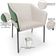 Kit 5 Cadeiras Para Sala de Jantar Estar Living Olívia L02 Linho Cru Couríssimo Verde - Lyam Decor
