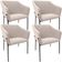 Kit 4 Cadeiras Para Sala de Jantar Estar Living Olívia L02 Suede Bege - Lyam Decor