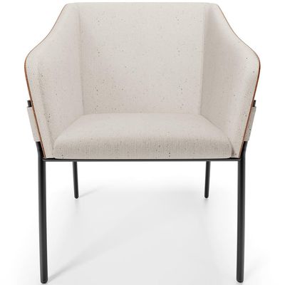 Kit 4 Cadeiras Para Sala de Jantar Estar Living Olívia L02 Linho Cru Couríssimo Camel - Lyam Decor