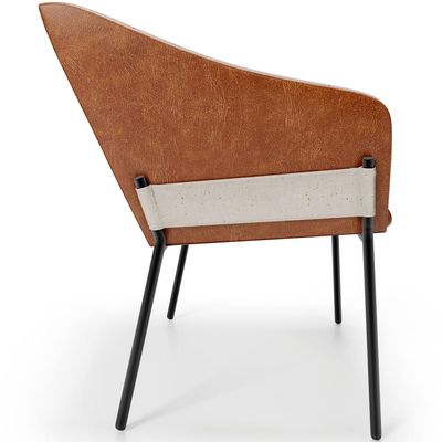 Kit 4 Cadeiras Para Sala de Jantar Estar Living Olívia L02 Linho Cru Couríssimo Camel - Lyam Decor