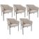 Kit 5 Cadeiras Para Sala de Jantar Estar Living Olívia L02 Bouclê Creme - Lyam Decor