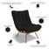 Poltrona Decorativa Sala de Estar Costela L02 Bouclê Preto - Lyam Decor