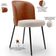 Kit 4 Cadeiras Sala de Jantar Estofada Gavi L02 Couríssimo Camel Bouclê Creme - Lyam Decor