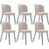Kit 6 Cadeiras Sala de Jantar Estofada Gavi L02 Suede Bege - Lyam Decor