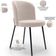 Kit 2 Cadeiras Sala de Jantar Estofada Gavi L02 Suede Bege - Lyam Decor